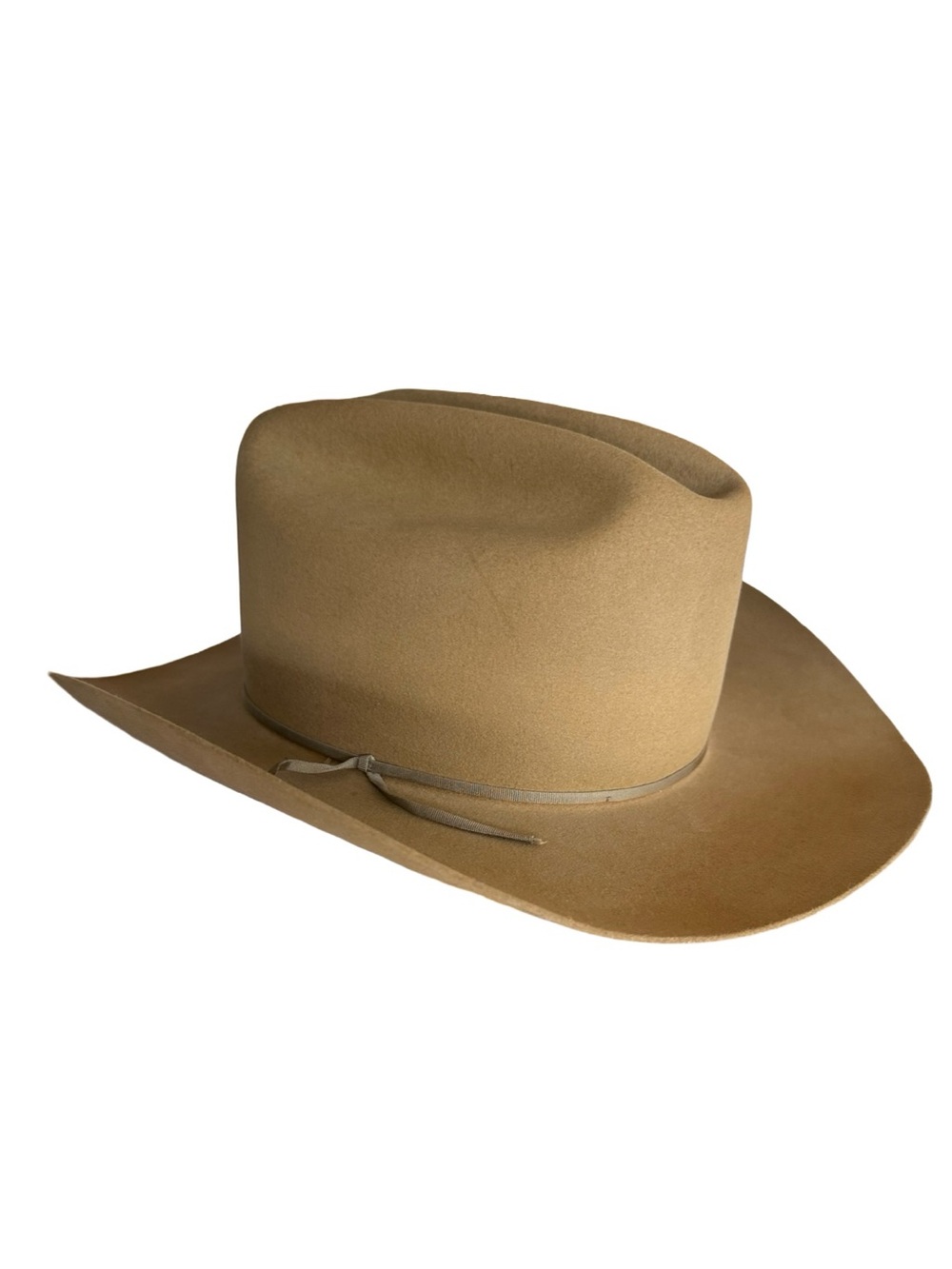 Vintage John B. Stetson 3X Beaver Cowboy Hat Tan Felt Western Size 7 USA Rodeo
